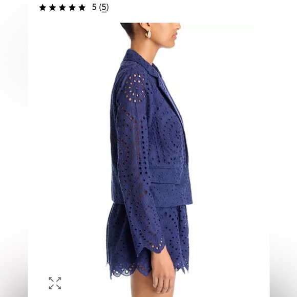 Aqua Navy Eyelet Blazer - NWT!! NEW!! - Picture 6 of 10